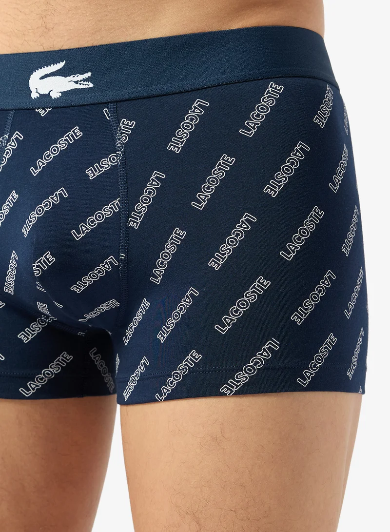 LACOSTE  3-Pack Core Graphic Trunks for Men | Best Price UAE